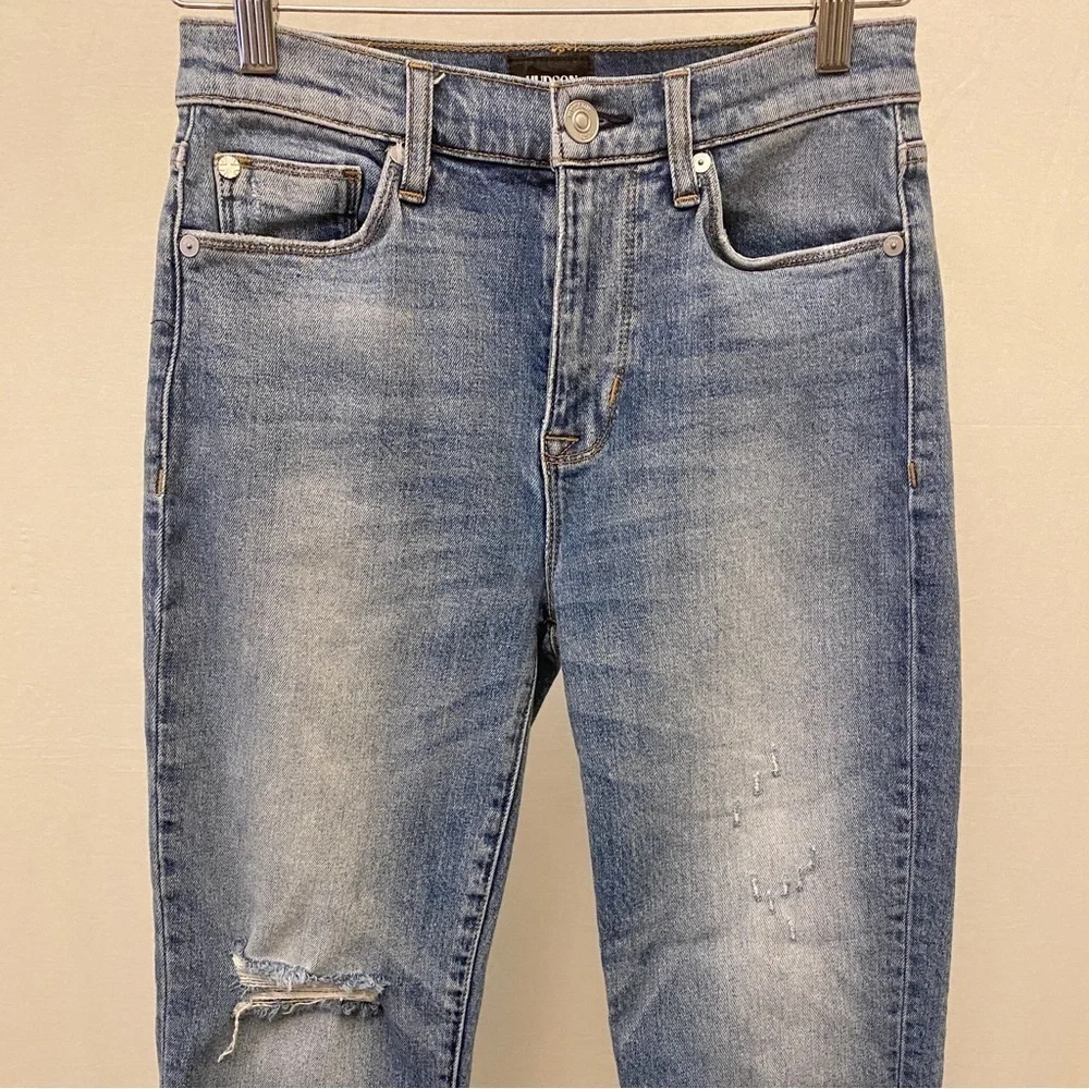 Hudson 26 (US 2) Zoeey High Rise Straight Crop Stretch Distressed Womens Jeans